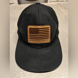 Dover Bluff Hat Co. America Flag Leather Hat
